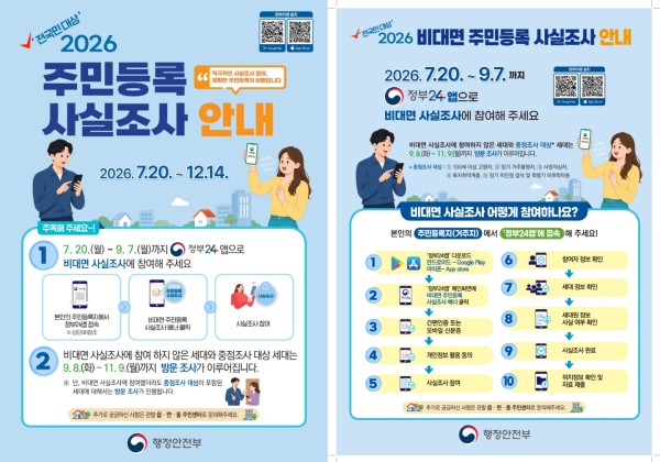[사진] 주민등록 사실조사 홍보물