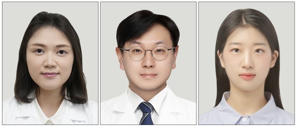 (왼쪽부터)의정부을지대병원 가정의학과 강서영 교수, 김원석 교수, 을지의대 이지민 학생