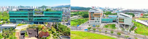 상록구청(왼쪽 사진), 단원구청(오른쪽 사진) 전경