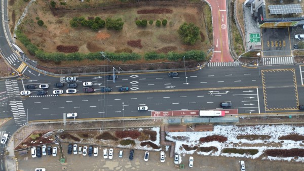  용인특례시가 수지구 성복동에 조성한 미세먼지 차단숲